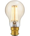 BA22d 4,7W dæmpbar LED pære - A60, filament, 2200K, guld glas, 470lm