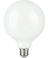 E27 4,7W dæmpbar LED globepære - G125, opal glas, 2500K, filament