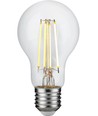 E27 4,9W dæmpbar LED pære - A60, filament, klar glas, 600lm, 2700K