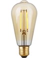 E27 2,9W dæmpbar LED Rustika pære - ST64, filament, 2200K, guld glas, 250lm