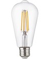 E27 4,7W dæmpbar LED Rustika pære - ST64, filament, 2500K, klart glas
