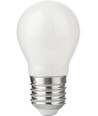 E27 4,7W dæmpbar LED kronepære - G45, opal glas, 470lm, 2500K