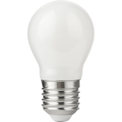 E27 4,7W dæmpbar LED kronepære - G45, opal glas, 2700K, filament