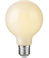 E27 2,5W dæmpbar LED filament pære - G80 Globe, opal glas, 2500K, 250lm