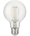 E27 2,5W dæmpbar LED filament pære - G80, 250lm, 2500K, klart glas