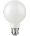E27 4,7W dæmpbar LED globe pære - G80, opal glas, 2500K, filament