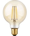 E27 2,9W dæmpbar LED globe pære - G95, filament, 2200K, guld glas