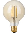 E27 4,7W dæmpbar LED globepære - G95, filament, 2200K, guld glas