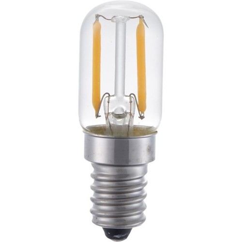 E14 1,5W LED rørpære - 6cm, 100lm, 2500K, klart glas