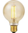 E27 6,5W dæmpbar LED globepære - G80, 550lm, filament, 2200K, guld glas