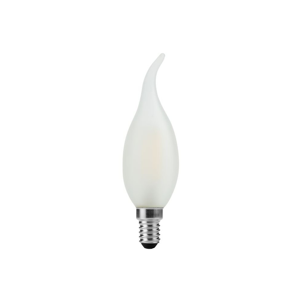 E14 2W dæmpbar LED kertepære med tip – C35, 140lm, mat glas, filament – Dæmpbar : Dæmpbar, Kulør : Ekstra varm
