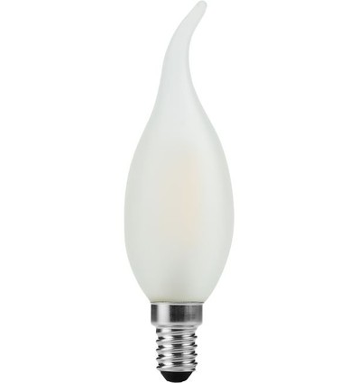 E14 2W dæmpbar LED kertepære med tip - C35, 140lm, mat glas, filament