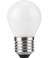 E27 4W dæmpbar LED kronepære - G45, filament, opal glas, 2500K