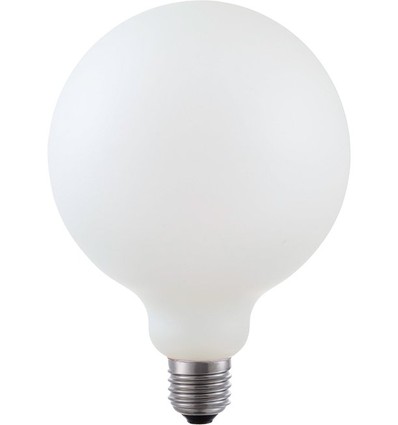 E27 5,5W dæmpbar LED globepære - G125, filament, mat hvid, 2500K, 520lm