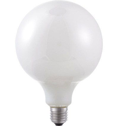 E27 6W dæmpbar LED globepære - G125, filament, opal glas, 2500K