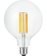 E27 7W dæmpbar LED globepære - G125, filament, 2200K, 600lm, klart glas