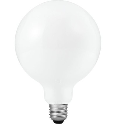 E27 8,5W dæmpbar LED globe pære - G125, opal glas, 810lm, 2500K filament
