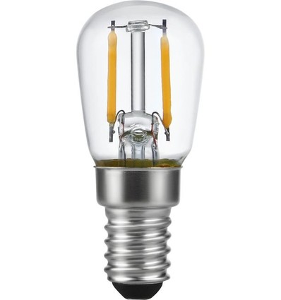 E14 1,5W LED filament pære - 140lm, 2500K, klar, Pygmy 6cm