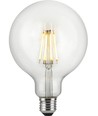 E27 12W dæmpbar LED globepære - G125, filament, 1250lm, 2500K, klart glas