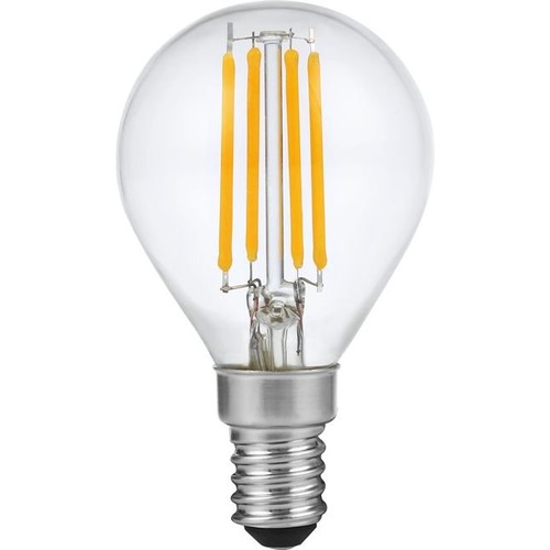 E14 4W dæmpbar LED kronepære - G45, filament, 2500K, klar glas