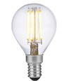 E14 4W dæmpbar LED kronepære - G45, filament, 2500K, klar glas