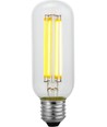 E27 6,5W dæmpbar LED filament rørpære - 13cm, 2500K, klart glas, 600lm