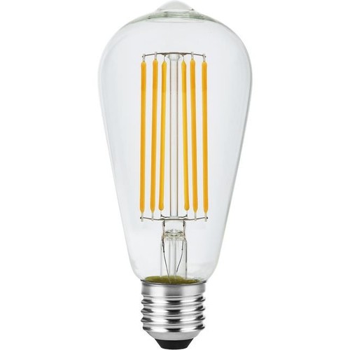 E27 5,5W dæmpbar LED filamentpære - ST64 Rustika, 460lm, 2200K, klart glas