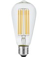 E27 5,5W dæmpbar LED filamentpære - ST64 Rustika, 460lm, 2200K, klart glas