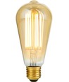 E27 6,5W dæmpbar LED filamentpære - ST64 Rustika, 2200K, guld glas, 550lm