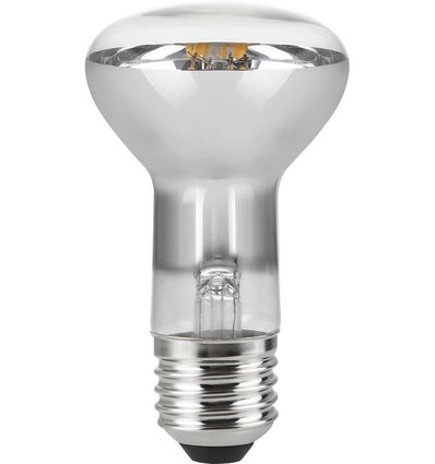 E27 5,5W dæmpbar LED filament pære - R63, 400lm, 2500K, klar glas