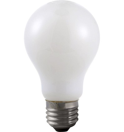 E27 6W dæmpbar LED pære - A60, opal glas, filament, 2500K, 470lm