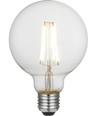 E27 8W dæmpbar LED globepære - G95, filament, 2500K, klart glas, 740lm