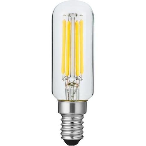E14 4W dæmpbar LED rørpære - 8,5cm, filament, 2500K, klar glas