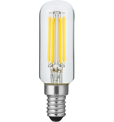 E14 4W dæmpbar LED rørpære - 8,5cm, filament, 2500K, klar glas