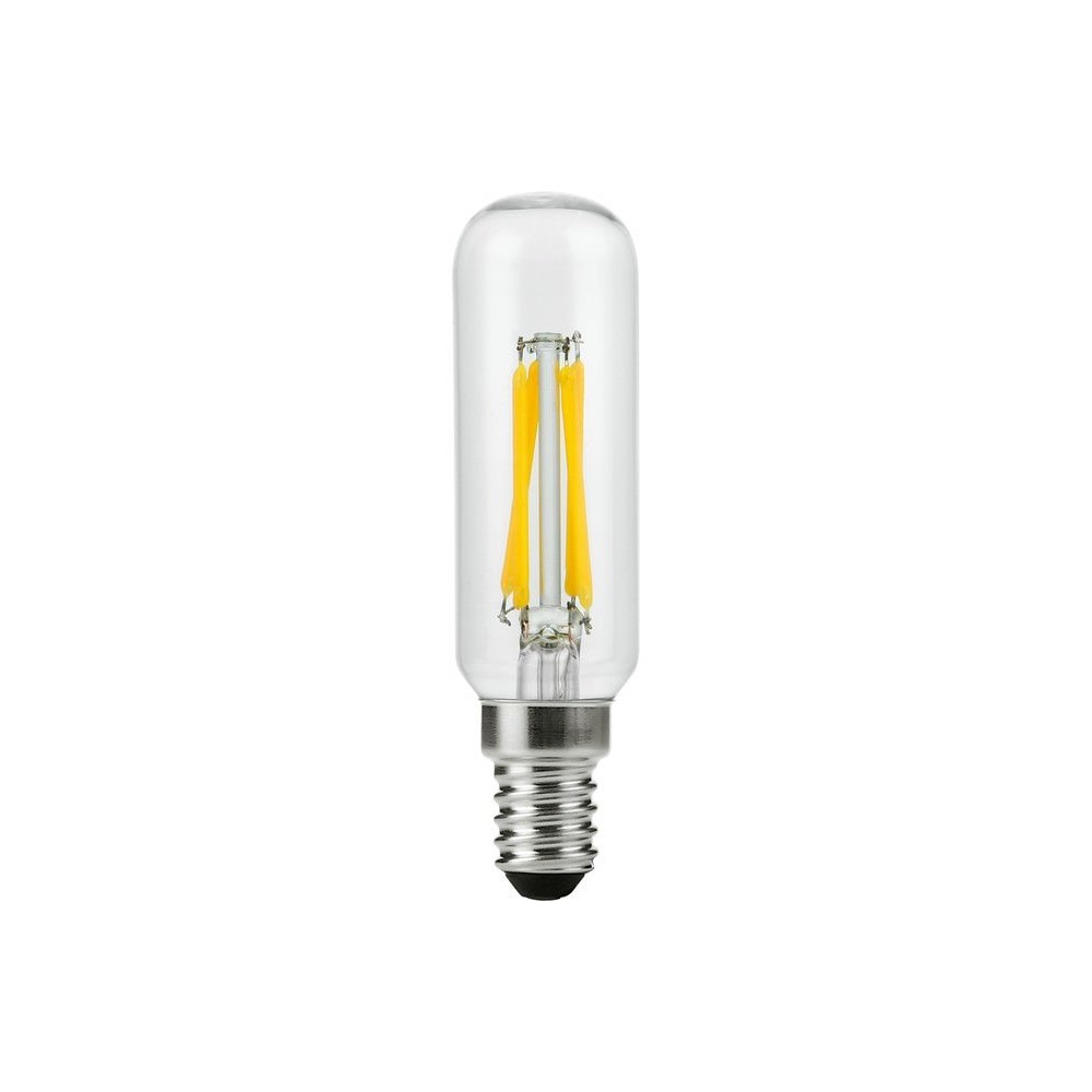 E14 4W dæmpbar LED rørpære – 9,5cm, filament, 2700K, klar glas – Dæmpbar : Dæmpbar, Kulør : Varm