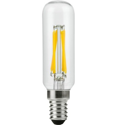 E14 4W dæmpbar LED rørpære - 9,5cm, filament, 2700K, klar glas