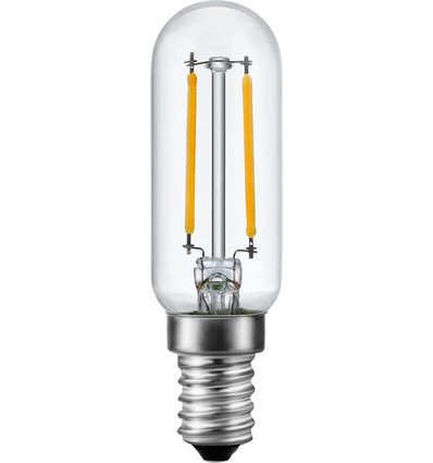 E14 2W dæmpbar LED pære - Filament, 8,5cm, 2500K, klar glas
