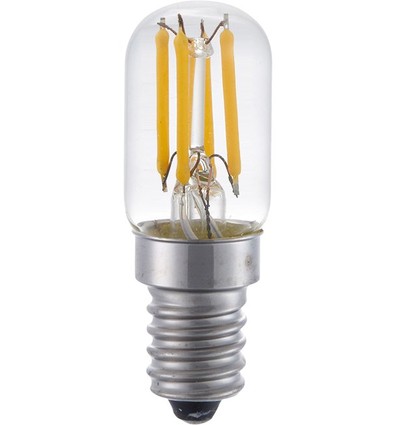E14 3W dæmpbar LED rørpære - 5,5cm, filament, 2500K, klar glas