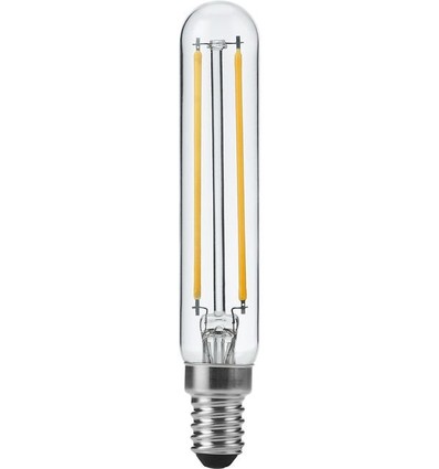 E14 4W dæmpbar LED rørpære - 11,5cm, filament, 2500K, klar glas