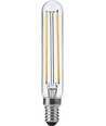 E14 4W dæmpbar LED rørpære - 11,5cm, filament, 2500K, klar glas