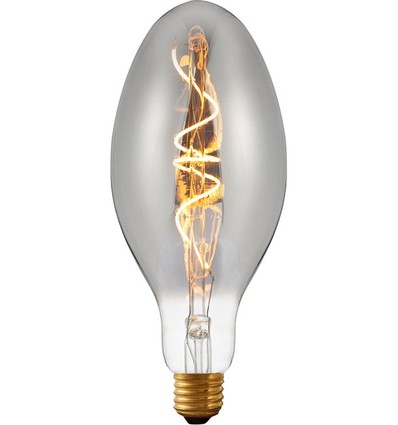 E27 4W dæmpbar LED filamentpære - Ellipse C100, Smoke, 2200K, 100lm