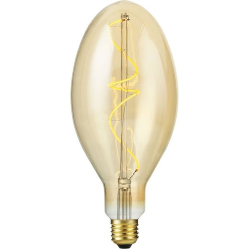 E27 4W dæmpbar LED pære - Big Flex Ellipse, 200lm, 2000K, guld glas, filament