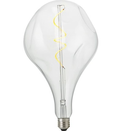 E27 4W XXL Mystery dæmpbar LED pære - A165, 250lm, 2500K, klart glas, filament flex