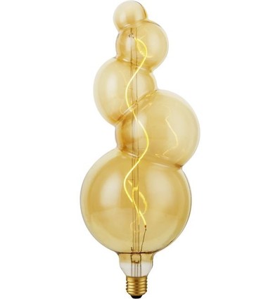 E27 4W XXL Flex Bubble-5 filament pære - 200lm, dæmpbar, guld glas, 2000K