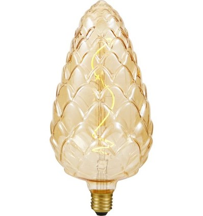 E27 4W XXL Flex Pine-Cone filamentpære - 200lm, guld glas, dæmpbar, 2000K