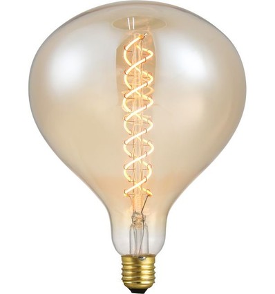 E27 6W XXL Flex R160 filament pære - 350lm, dæmpbar, guld glas, 2000K