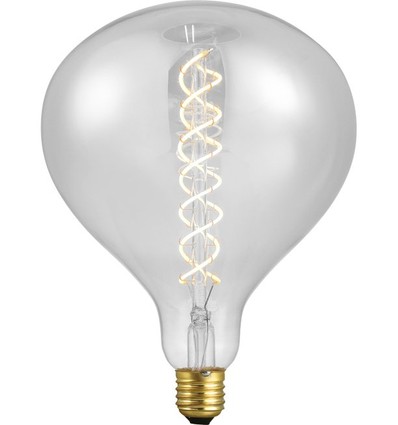 E27 5,5W dæmpbar LED XXL filamentpære - R160, 380lm, 2200K, klart glas