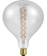 E27 5,5W dæmpbar LED XXL filamentpære - R160, 380lm, 2200K, klart glas