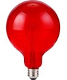 E27 4W dæmpbar LED filament pære - G125, Flex Globe, Rød, 60lm