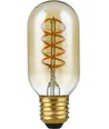 E27 5W dæmpbar LED pære - Filament Flex DH Tube, 2000K, guld glas, 300lm